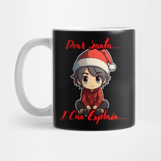 Dear Santa I Can Explain Anime Boy Mug